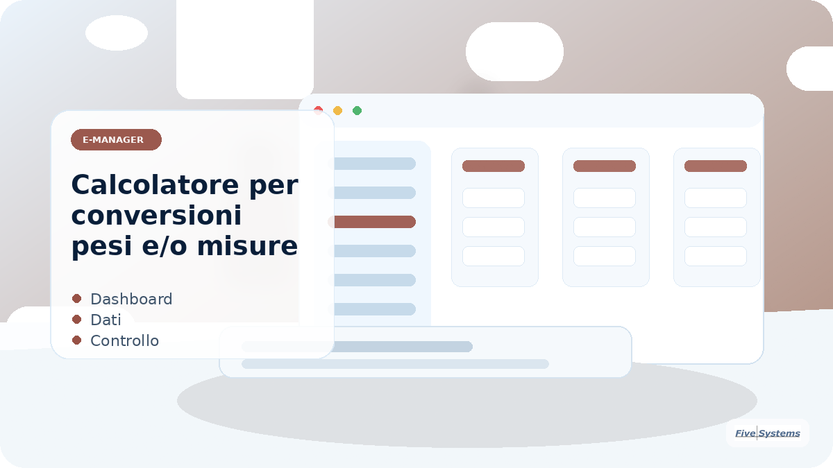 Modulo 8 - Modulo 08 - "Calcolatore per conversioni pesi e/o misure"