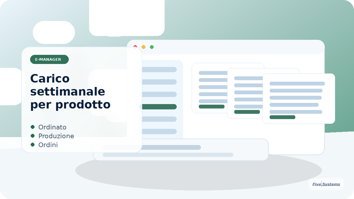 Modulo 9 - Modulo 09 - "Carico settimanale per prodotto (Famiglie)"