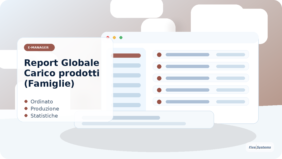 Modulo 28 - Modulo 28 - "Report Globale Carico prodotti (Famiglie)"