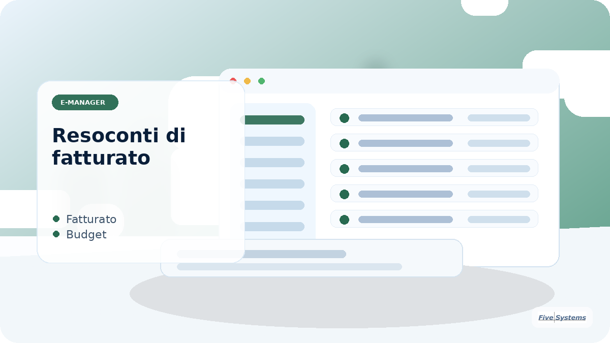 Modulo 29 - Modulo 29 - "Resoconti di fatturato"